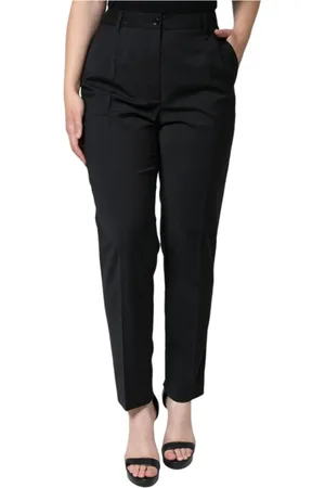 Dolce & Gabbana Dames, Broeken, Zwart, Maat: L Wol