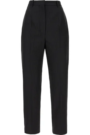 Alexander McQueen Dames, Broeken, Grijs, Maat: XS Wol