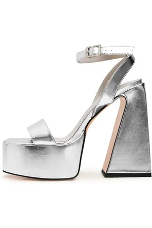 CESARE GASPARI Dames, Schoenen, Grijs, Maat: 39 EU Leer