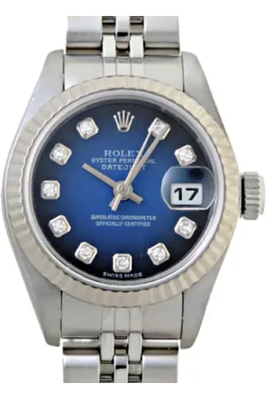 Rolex Dames, Pre-owned, Blauw, Maat: ONE Size