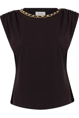 Aaiko Dames, Tops, Zwart, Maat: S Katoen