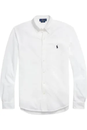 Ralph Lauren Heren, Overhemden, Wit, Maat: M Katoen