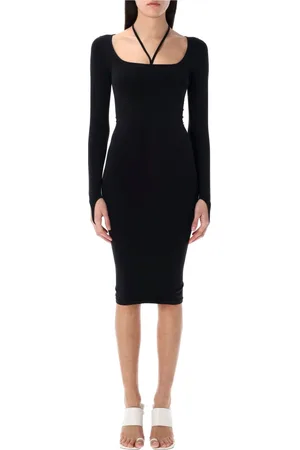ANDREA ADAMO Dames, Jurken, Zwart, Maat: S/M Jersey