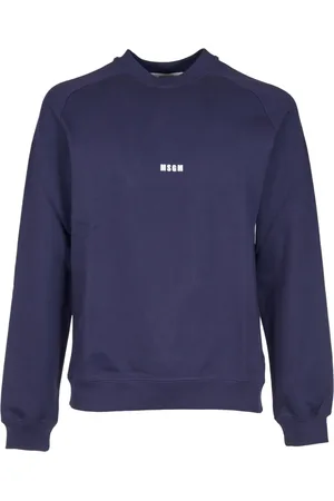 Msgm Heren, Sweatshirts & Hoodies, Blauw, Maat: XL Katoen