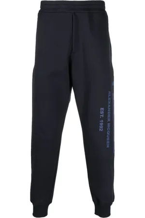 Alexander McQueen Heren, Broeken, Blauw, Maat: S Katoen