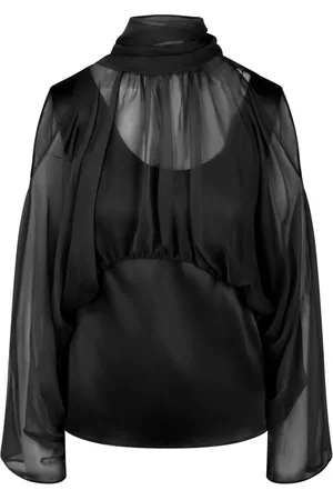 Alberta Ferretti Dames, Blouses & Shirts, Zwart, Maat: XS Satijn