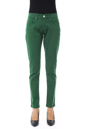 Byblos Dames, Jeans, Groen, Maat: W25 Katoen