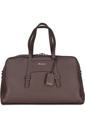 santoni Heren, Tassen, Bruin, Maat: ONE Size Leer