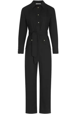 MARE DI LATTE Dames, Jumpsuits & Playsuits, Zwart, Maat: M Katoen