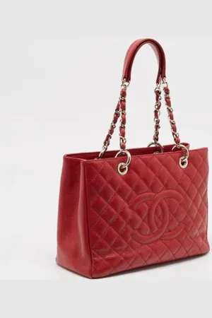 CHANEL Dames, Pre-owned, Rood, Maat: ONE Size Leer