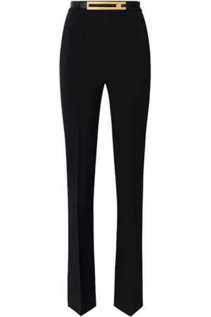 Elisabetta Franchi Dames, Broeken, Zwart, Maat: 2XL Poliester