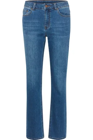 Kaffe Dames, Jeans, Blauw, Maat: L Katoen