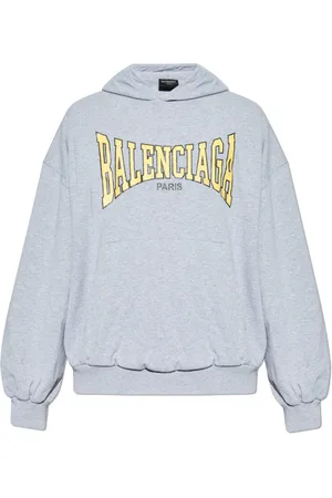 Balenciaga Heren, Sweatshirts & Hoodies, Grijs, Maat: XS Katoen