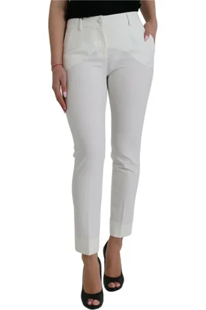 Dolce & Gabbana Dames, Broeken, Wit, Maat: 2XS Wol
