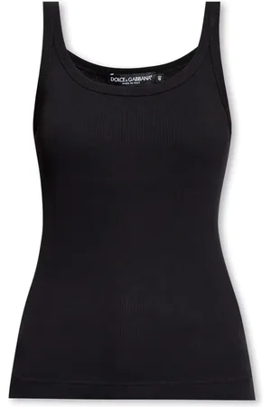 Dolce & Gabbana Dames, Tops, Zwart, Maat: 3XS Katoen