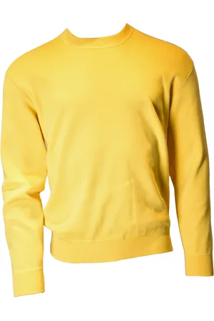 Roberto Collina Heren, Sweatshirts & Hoodies, Geel, Maat: M Katoen