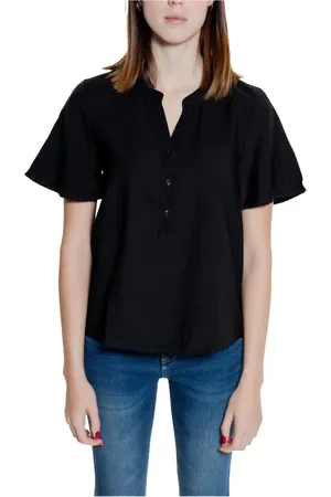 JACQUELINE DE YONG Dames, Blouses & Shirts, Zwart, Maat: XS Viscose