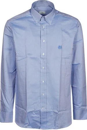 Etro Heren, Overhemden, Blauw, Maat: M Katoen