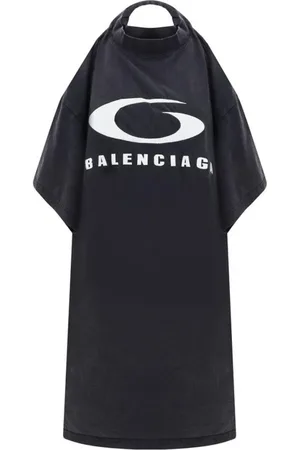 Balenciaga Dames, Jurken, Zwart, Maat: M Katoen