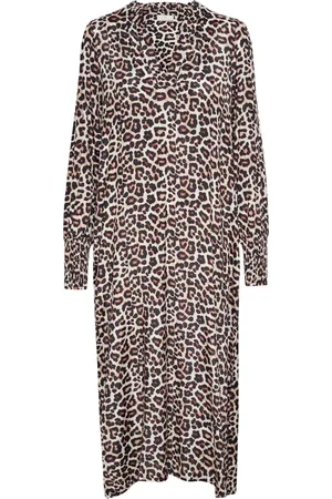 Kaffe Dames, Jurken, Bruin, Maat: S Viscose