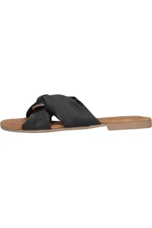 Lazamani Dames, Schoenen, Zwart, Maat: 38 EU Leer