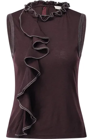 ULLA JOHNSON Dames, Tops, Paars, Maat: XS Wol