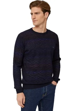 HARMONT&BLAINE Heren, Sweatshirts & Hoodies, Blauw, Maat: L Wol