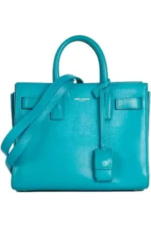 Saint Laurent Dames, Pre-owned, Blauw, Maat: ONE Size Leer
