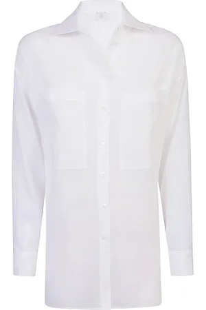 ELEVENTY Dames, Blouses & Shirts, Wit, Maat: S Katoen