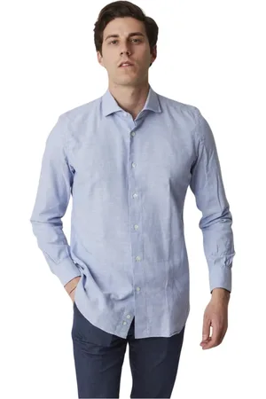 MAZZARELLI Heren, Overhemden, Blauw, Maat: M