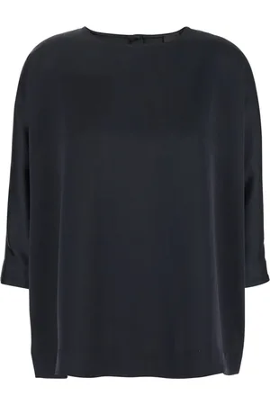 Plaîn Units Dames, Blouses & Shirts, Blauw, Maat: L Satijn