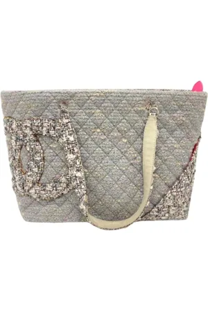 CHANEL Dames, Pre-owned, Grijs, Maat: ONE Size Tweed