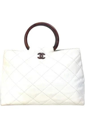 CHANEL Dames, Pre-owned, Wit, Maat: ONE Size Leer