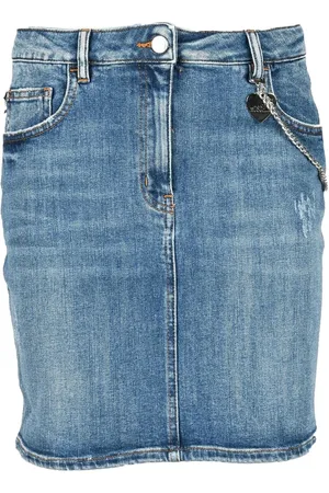 Moschino Dames, Rokken, Blauw, Maat: 2XS Denim