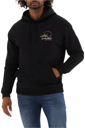 Woodbird Heren, Sweatshirts & Hoodies, Zwart, Maat: S Katoen