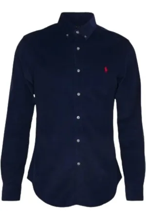 Ralph Lauren Heren, Overhemden, Blauw, Maat: 2XL Corduroy