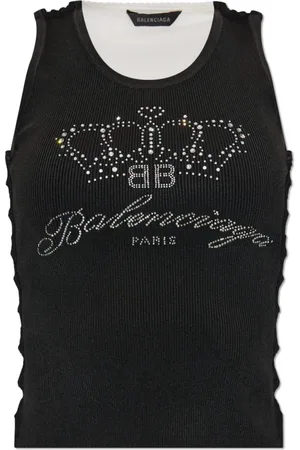 Balenciaga Dames, Tops, Zwart, Maat: XS Polyamide