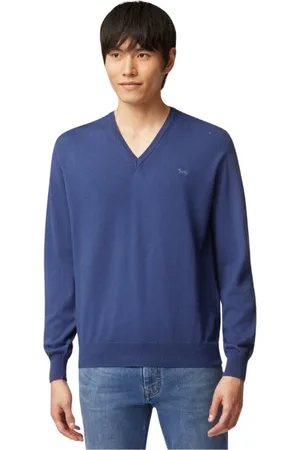 HARMONT&BLAINE Heren, Truien, Blauw, Maat: M Katoen