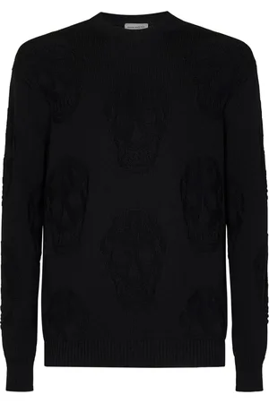 Alexander McQueen Heren, Truien, Zwart, Maat: L Katoen