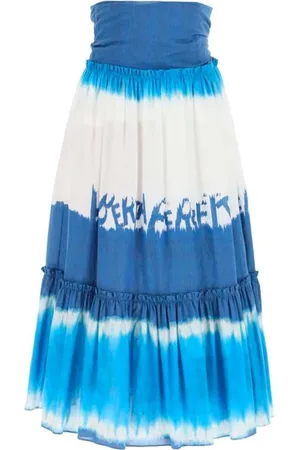 Alberta Ferretti Dames, Rokken, Blauw, Maat: M Katoen