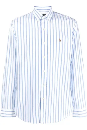 Ralph Lauren Heren, Overhemden, Blauw, Maat: L Katoen