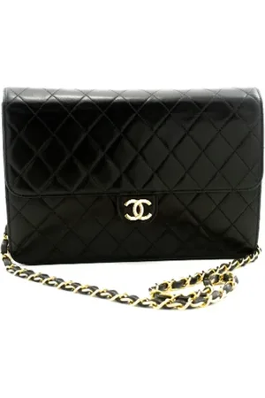CHANEL Dames, Pre-owned, Zwart, Maat: ONE Size Leer