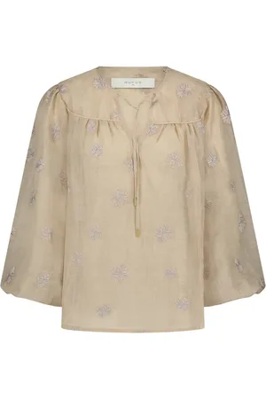 NUKUS Dames, Blouses & Shirts, , Maat: 2XL Linnen