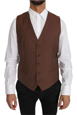 Dolce & Gabbana Heren, Pakken, Bruin, Maat: L Zijde