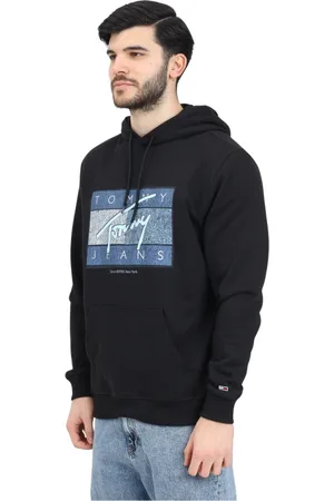 Tommy Hilfiger Heren, Sweatshirts & Hoodies, Zwart, Maat: 2XL Katoen