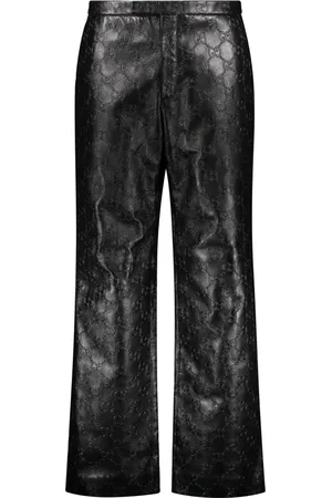 Gucci Heren, Broeken, Zwart, Maat: L Leer