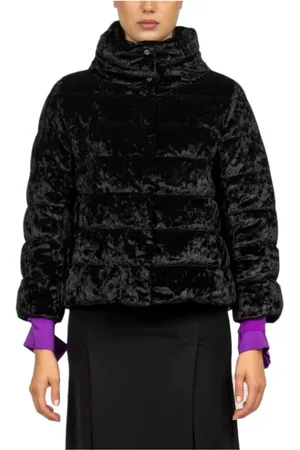 HERNO Dames, Jassen, Zwart, Maat: XL Velours