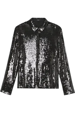 THEORY Dames, Blouses & Shirts, Zwart, Maat: L