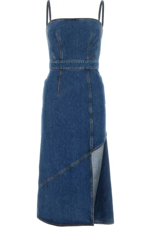 Alexander McQueen Dames, Jurken, Blauw, Maat: 2XS Denim