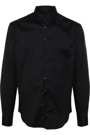 Giorgio Armani Heren, Overhemden, Blauw, Maat: M Katoen